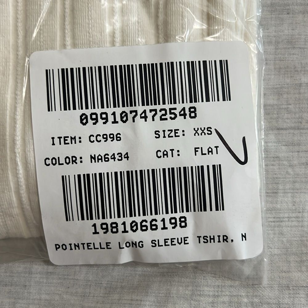 NWOT J. Crew Pointelle‎ long-sleeve ribbed shirt ivory size XXS - Picture 5 of 10